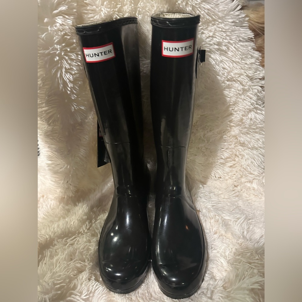 New Hunter Original Women's Tall Rain Boots - Black Gloss